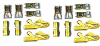 8x Lasso Wheel Tow Truck Tie Down Axle Strap Ratchet J Finger Hook Tire Towing