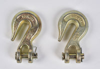 2x G70 5/16" Clevis Grab Hooks Tow Chain f Flatbed Trailer Tie Down Hauling Rig
