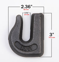 4x Weld on Grab Chain Hooks 3/8" Tractor Bucket Trailer Rigging Tow WLL 6600 lbs