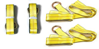 4x 8' Tire Wheel Tie Down Lasso Strap Axle Wrecker Car Hauler Truck Tow Dolly