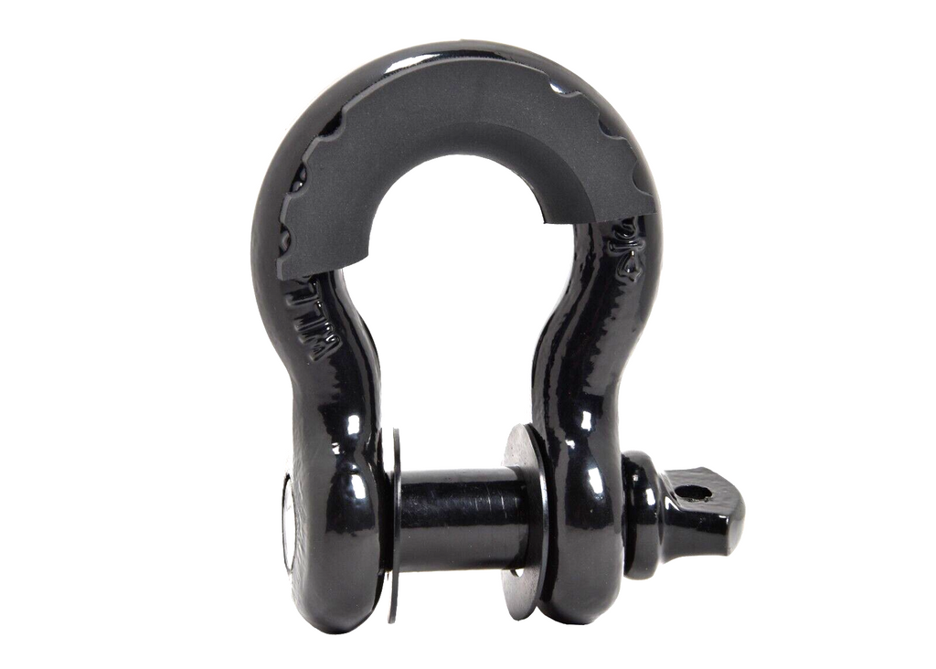 3/4" BLACK D-Ring Bow Shackle 10500 lbs BLACK Pin & no noise vibration Reducer