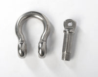 2(Two) 1/2" Marine Bow Shackle Clevis DRing 316 Stainless Steel Sailboat Rigging