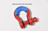 4x DRing BLUE Bow Shackle Isolator Jeep Off Road 3/4" Plastic SILENCER AntiNoise