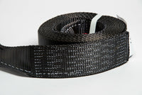 2x Tow Strap Winch Off Road Rescue Black 3x20 3" 20000 lbs 9Ton 20 ft for Jeep