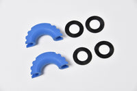 2x 3/4" Black DRing Bow Shackle 10500LB w Blue Plastic noise vibration Protector