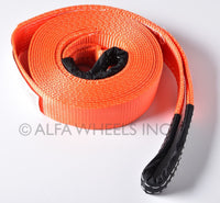 2x Pack 2" 14000lbs Tow Strap 20 ft winch sling 2in 20ft vehicle recovery 2x20