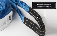 2x 3" BLUE 9T 20000lb Tow Strap 3x10 ft Winch tree saver rescue Snow Rigging