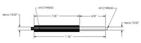 Pair lambo door shocks 11" 750 lbs w end fittings ball joints Mustang 94-04