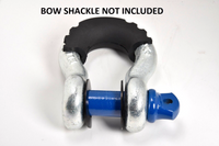 2x D-Ring Black Bow Shackle Isolator Jeep Towing Off Road 3/4" SILENCER No Noise