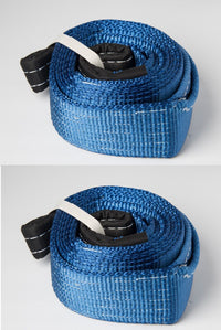 4x Tow Strap Winch Rescue 10ft BLUE 9T 20000lb 3in tree saver Snow Rigging 3x10