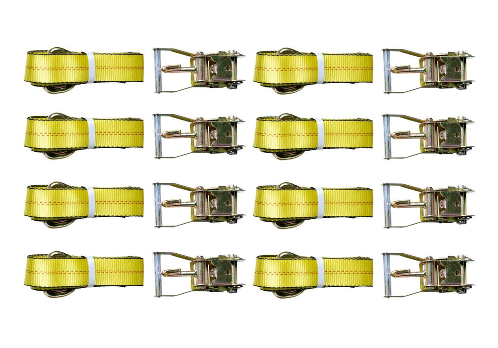8x Lasso Wheel Tow Truck Tie Down Axle Strap Ratchet J Finger Hook Tire Towing