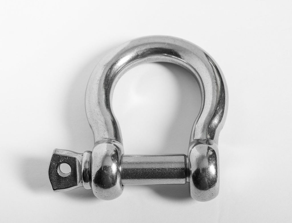 Marine Bow Shackle Clevis DRing 5mm 3/16"  316 Stainless Steel Sailboat Rigging