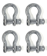 (4) 3/4" Bow Shackle D-Ring w/ Pin 10500 w/ red noise vibration Reducer Jeep CJ
