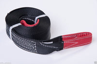 3" 6.5 TON Tow Strap 30ft+Bow Shackles winch sling off-road ATV UTV 4WD recover