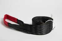 2x Tow Strap 10 ft winch tree saver Black 3x10 3" 20000lbs 9 Ton off-road Snow
