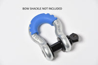4x DRing BLUE Bow Shackle Isolator Jeep Off Road 3/4" Plastic SILENCER AntiNoise