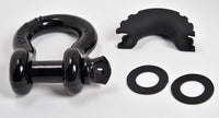 3/4" BLACK D-Ring Bow Shackle 10500 lbs BLACK Pin & no noise vibration Reducer