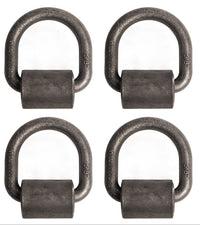 4x D Ring Weld On Tie Down 5/8" Flatbed Truck Trailer Chain Ratchet Strap Cargo
