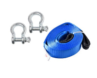 3" 26000 lbs 12T Tow Strap 20ft winch off-road recovery+Galvanized Shackles 3x20