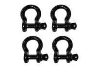 4x 1/2" Bow Shackle Black w Clevis Screw Pin Anchor 2 TON 4400 lbs capacity