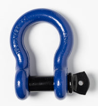 Two Open Box BLUE D-Ring 7/8" Bow Shackle w black pin 10500 LB Capacity Jeep CJ
