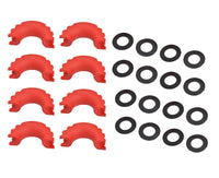 8x D-Ring Red Bow Shackle Isolator Jeep Towing Off Road 3/4" SILENCER Anti-Noise
