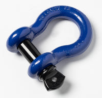 Two OPEN BOX Blue D-Ring 7/8" Bow Shackle w black pin 14000 LB Capacity Jeep CJ