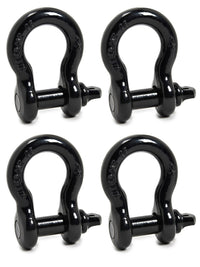 4x BLACK 3/4" Bow Shackles D Ring Screw Pin Jeep CJ Off-Road Anchor Bow 4 3/4TON