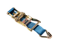 2x Blue Ratchet Strap J Hook 1.5"x15' 4000lb Heavy Duty Tie Down Cargo ATV UTV