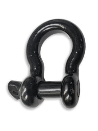 OPEN BOX Black DRing 3/4" Bow Shackle w 7/8" Screw Pin 10500 LB Capacity Jeep CJ