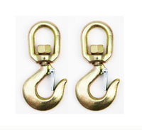 2 Swivel Eye Hook 3 Ton Hoist Lifting Rigging G70 w Latch 5/8" Alloy Steel Crane