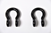 2x 1/2" Bow Shackle Black w Clevis Screw Pin Anchor 2 TON 4400 lbs capacity