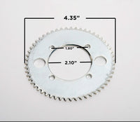 #25 55T 4 hole Sprocket chain drive gear f rear wheel GoKart Scooter w 13/16 hub