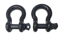 x2 OPEN BOX Black D-Ring 7/8" Bow Shackle w black pin 14000 LB Capacity Jeep CJ