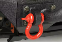 2 (Two) Premium RED D-Ring 3/4" Bow Shackle Screw Pin 10500 LB Capacity Jeep CJ
