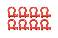 10 Pack 5/8" Red Bow Shackle Tow D-Ring w 3/4" Clevis Screw Pin WLL 7000 lbs