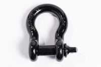 2x Bow Shackle BLACK 7/8" D-Ring 6.5 Ton w 1" Clevis Screw Pin 14000 lbs Hummer