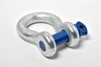 Premium D-Ring 3/4" Bow Shackle Galv w BLUE 7/8" Screw Pin 10500 LB 4.75 Ton