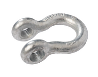2x Galvanized 3/4" Bow Shackles D Rings Blue Screw 7/8" Pin Jeep CJ  4 3/4 Ton