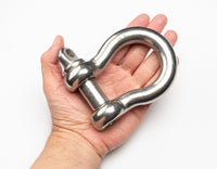 Four 3/4" Marine Bow Shackle Stainless Steel Clevis D-Ring 304 Sailboat Rigging