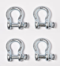 4 Pack 5/8" Bow Shackle D-Ring w 3/4" Clevis Screw Pin WLL 7000 lbs 3.25 TON