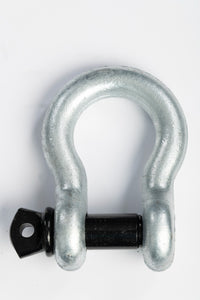 2x 7/8" Bow Shackle D-Ring Zinc Plated w Black 1" Clevis Screw Pin 14000 lbs New
