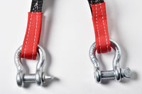 2" 4 TON 2x30 Tow Strap 30 ft w D-Rings sling UTV Recovery 4WD Snow Mud Pull