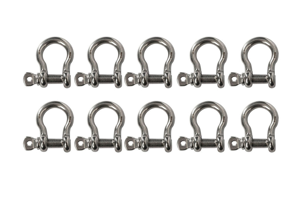 10 Pack 5/16" 8mm Marine Bow Shackle Ring 316 Stainless Steel Sailboat Rigging