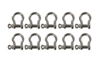 10 Pack 5/16" 8mm Marine Bow Shackle Ring 316 Stainless Steel Sailboat Rigging