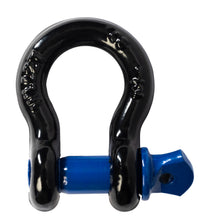 2x 1/2" Black Bow Shackle w Blue Clevis Screw Pin Anchor 2 TON 4400 lbs capacity