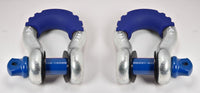 2x Bow Shackles 3/4"+Blue Plastic Anti Noise Vibration Protector Screw Pin 4.75T