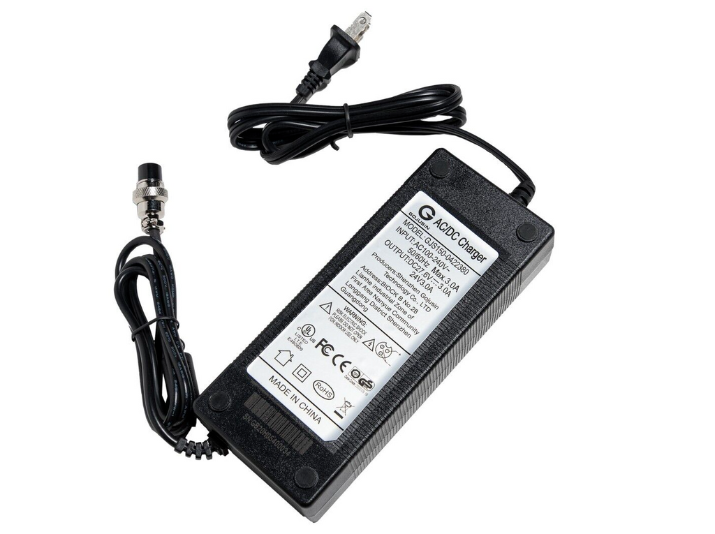 24V 3 amp High End DC Charger AV Plug f gel SLA AGM battery electric