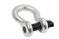 Two (2) Premium Nickel D-Ring 3/4" Bow Shackle Black Screw Pin 10500 LB Capacity