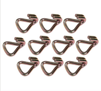10 pcs - 2" 5T JJ Double J Wire Hook tie down strap cargo webbing rigging